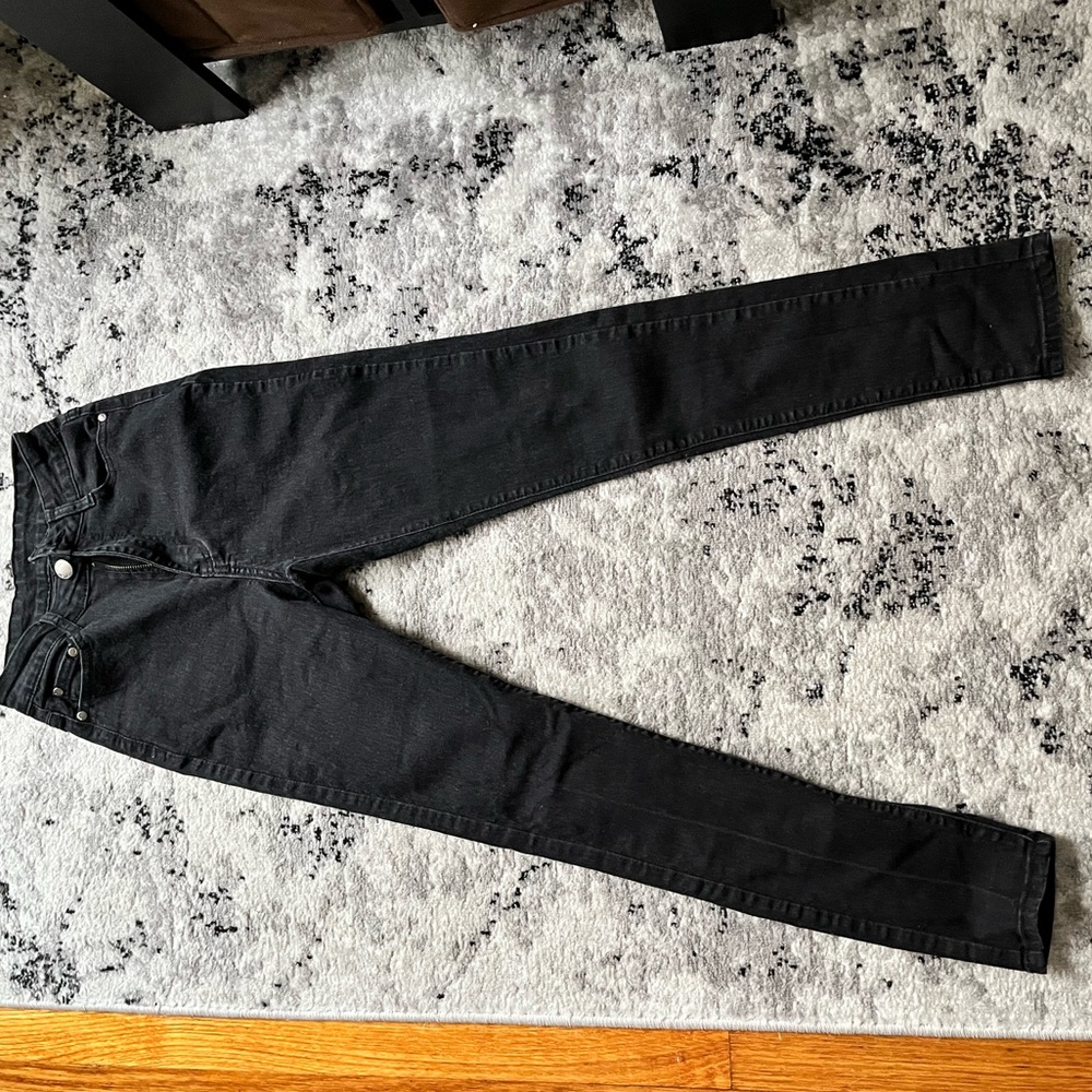 Black skinny high waisted jeggings